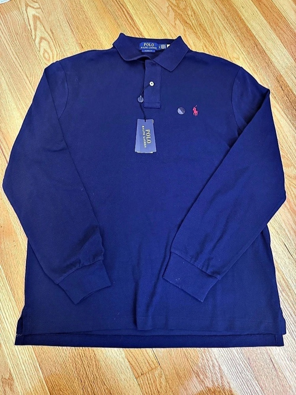 Polo Ralph Lauren Classic Fit Long Sleeve Polo in Blue Size Large NWT